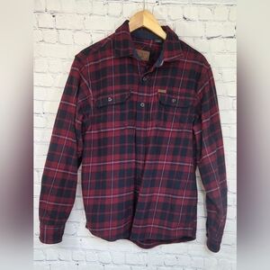 Orvis Red and Black Plaid Shirt